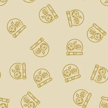Pumping tests hydrogeologist line seamless pattern Illustrazione stock
