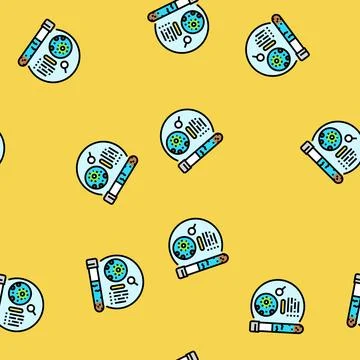 Pumping tests hydrogeologist vector seamless pattern Illustrazione stock