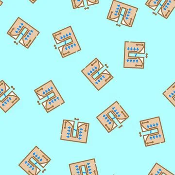 Pumping tests hydrogeologist vector seamless pattern Illustrazione stock