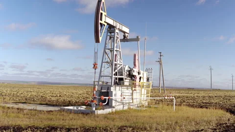 Pumping unit for oil production Video stock 142234589