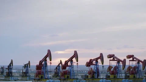 Pumping unit in operation Stock Footage 235106479