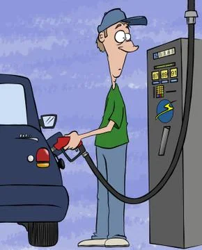 Pumping your wallet Stock Illustration