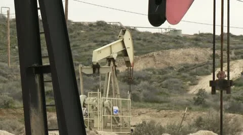 Pumpjack 01 HD Stock Footage 10740933