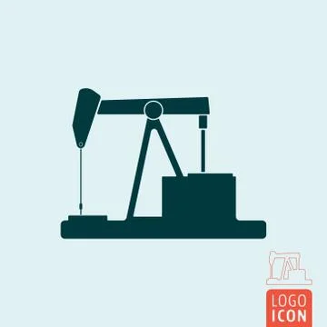 Pumpjack icon isolated Stock Illustration