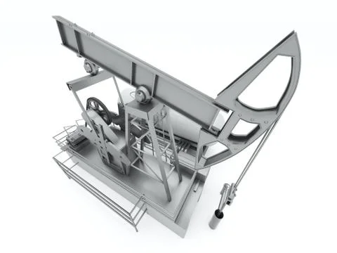Pumpjack isolated Stock Illustration