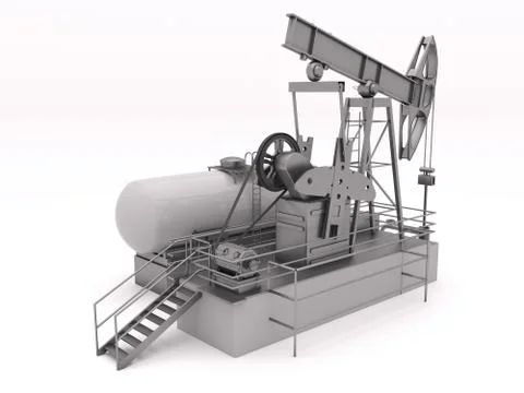 Pumpjack isolated Stock Illustration