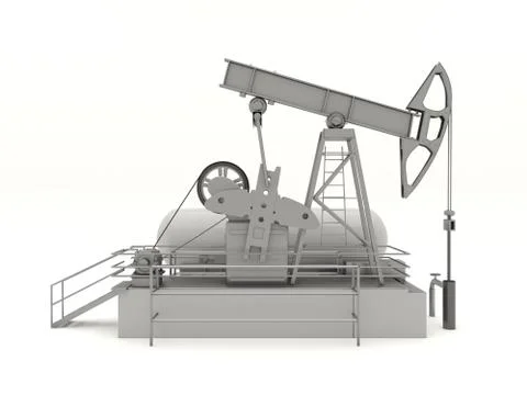 Pumpjack isolated Stock Illustration