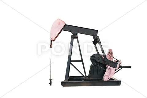 Pumpjack  isolated Stockfoto's