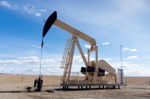 Pumpjack in Rural Alberta, Canada Stock Photos