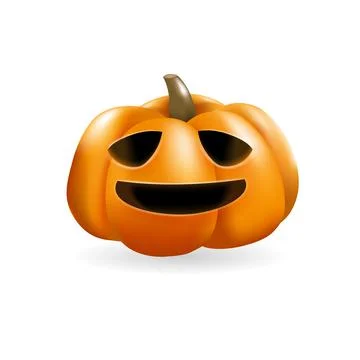 Pumpkin 3d vector illustration isolated on white background Illustrazione stock