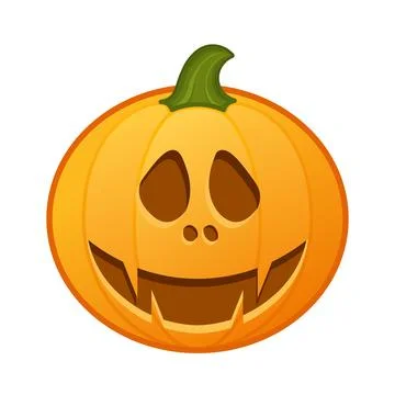 Pumpkin with agonizing scary face Large size of Halloween emoji Ilustración de archivo