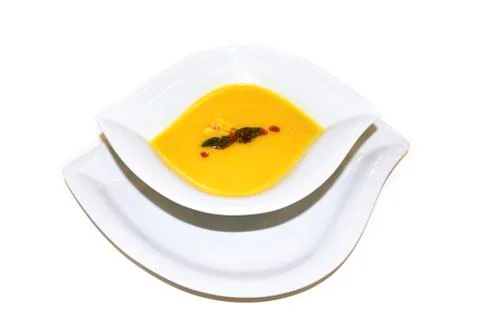 Pumpkin and squash vegetable soup Stock Photos
