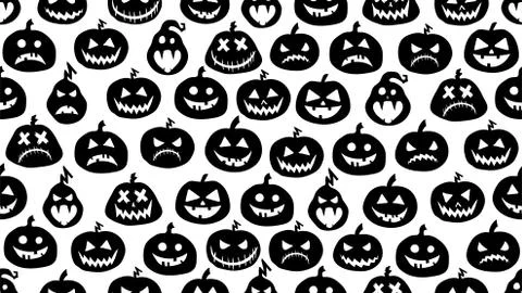 Pumpkin background Halloween seamless pattern Illustrazione stock