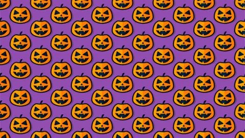 Pumpkin background Halloween seamless pattern Illustrazione stock