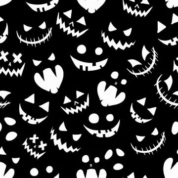 Pumpkin background Halloween seamless pattern Stock Illustration