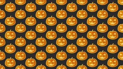 Pumpkin background Halloween seamless pattern Stock Illustration
