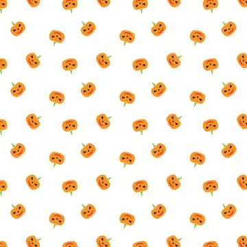 Pumpkin background. seamless pattern . Happy Halloween,  Thanksgiving texture Stock Illustration