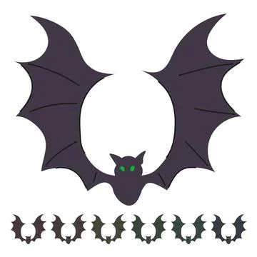 Pumpkin bat halloween vector cartoon graphic Stock Illustration