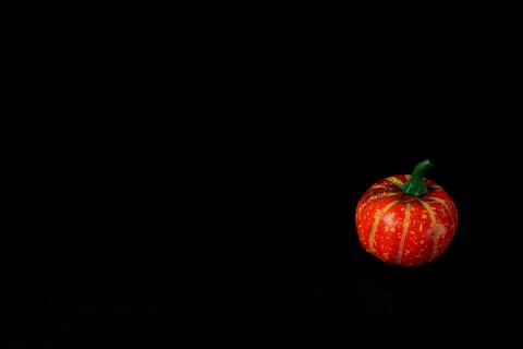 Pumpkin on black background Stock Photos