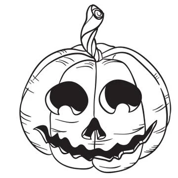 Pumpkin black Stock Illustration