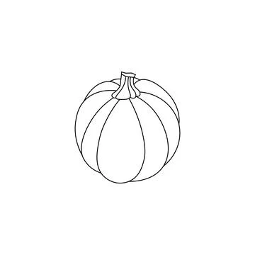 Pumpkin black sign icon. Vector illustration eps 10 Stock Illustration