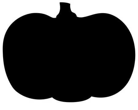 Pumpkin black silhouette vegetable - vector editable image for logo, pictogram Illustrazione stock