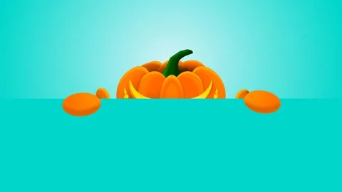 Pumpkin blank space text area halloween background animation Stock Footage 246931170