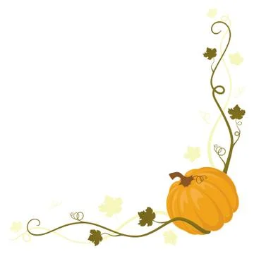 Pumpkin border Stock Illustration