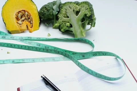 Pumpkin Broccoli on a white background. concept ideas for health Stock Photos