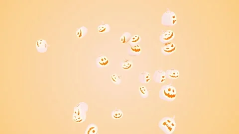 Pumpkin Burst on White Background Stock Footage 213516088