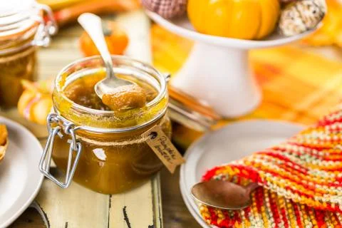 Pumpkin butter Stock Photos