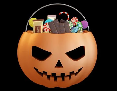 Pumpkin with candies 스톡 일러스트