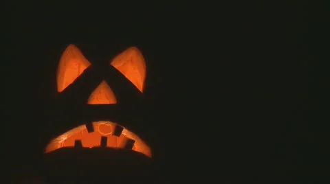 Pumpkin candles Stock Footage