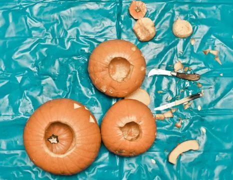 Pumpkin carving Stock Photos