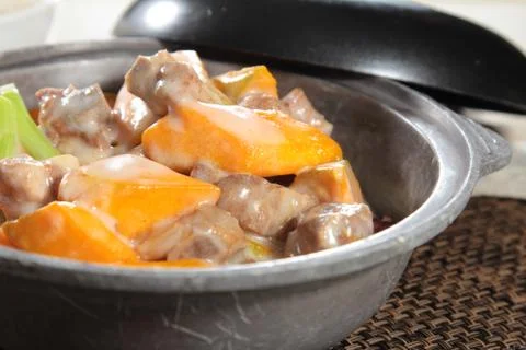 Pumpkin casserole Stock Photos