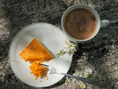 Pumpkin cheese cake Stock Photos