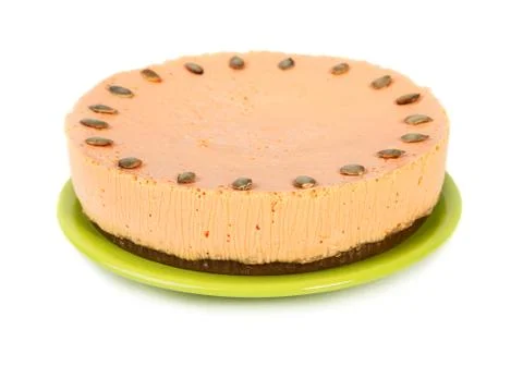 Pumpkin cheesecake Stock Photos