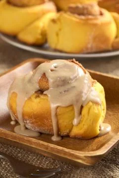 Pumpkin cinnamon roll Stock Photos