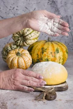 Pumpkin cinnamon, step by step serving holiday dessert, beautifully pastries, Stock Photos