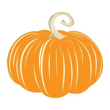 Pumpkin clip art element. Isolated on white background. Ilustración de archivo