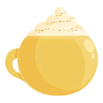 Pumpkin coffee icon cartoon vector. Spice latte Illustrazione stock