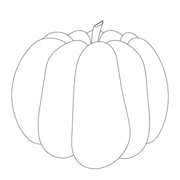 Pumpkin Coloring Page for Fall and Autumn Illustrazione stock
