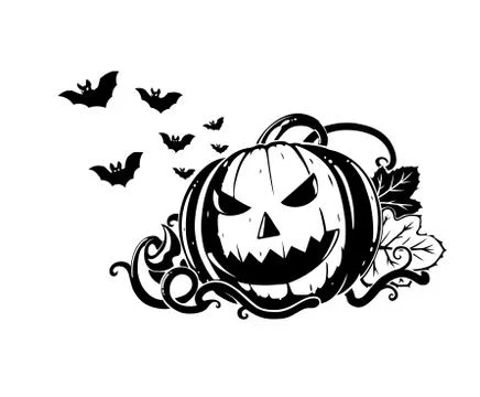 Pumpkin composition Stock Illustration