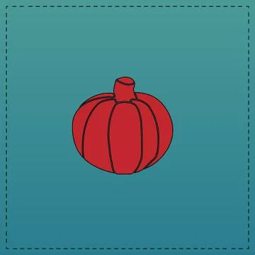 Pumpkin computer symbol Illustrazione stock