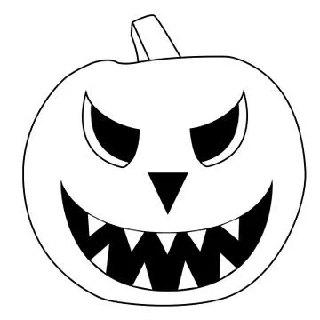Pumpkin contour Stock Illustration