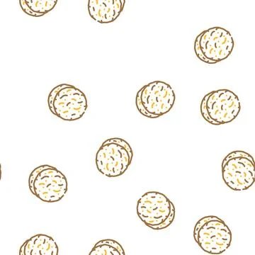 Pumpkin cookies vector seamless pattern 스톡 일러스트