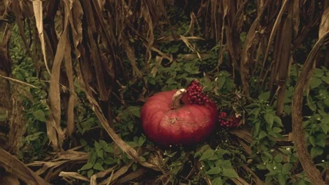 Pumpkin in corn Stock Footage 141812103