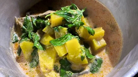 Pumpkin curry Stock Footage 318113848