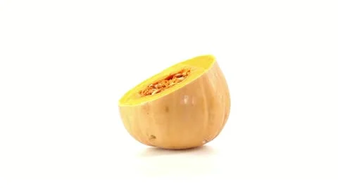 Pumpkin cut in half Video stock 22246995