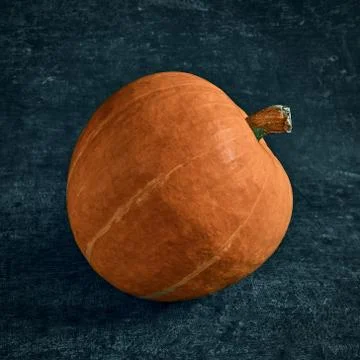 Pumpkin on a dark background, close up, stylized Stock Photos